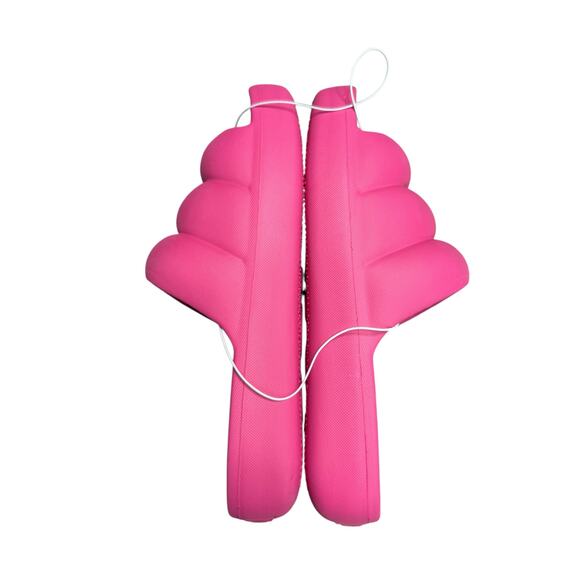 Totes Puffy Platform Slide Sandals Women 6 Magenta Pink Waterproof Pool Beach - Picture 5 of 7